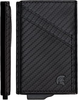 Carbon Fibre RFID Slim Wallet for Men - Minimalist Pop Up Metal Credit Card Holder