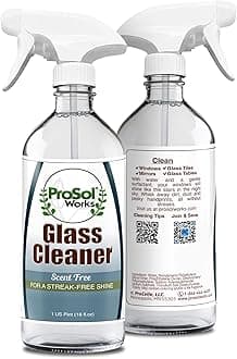 Glass Cleaner 16 oz - All Purpose Cleaning Spray for Glass Doors & Windows, Mirrors & Chrome Surfaces - Glasses Spray Helps Remove Smudges, Fingerprints, Rain Spots & Oil - Glass Cleaners