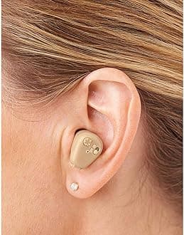 Rechargeable Bionic Sound Amplifier Hearing Aid with Travel Case, Cleaning Kit, Charger, 45 db Max