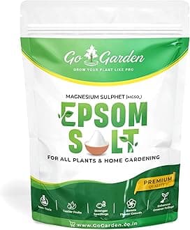 Epsom Salt – Magnesium Sulfate Plant Nutrient, Enhances Greener Leaves, Stronger Growth & Flowering – Ideal for Vegetables, Flowers, Lawns & Indoor Plants – 400 G