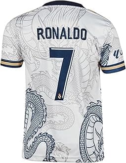 Sports Real Football Team Jersey for Boys 2024 New Boys and Men(Large 40) Multicolour