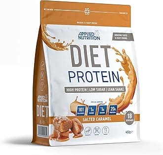 Diet Whey - High Protein Powder Supplement, Low Carb & Sugar, for Weight Management with CLA, L Carnitine, Green Tea (450g - 18 Servings) (Salted Caramel)