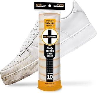 SneakERASERS Instant Sole and Sneaker Cleaner | Trainer Cleaner with Innovative Dual Layer Technology | Dirt Eraser Sponge with Powerful Micro Particles | Pack of 10