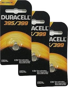 Duracell 395/399 1.5V Silver Oxide Button Battery, 3 Pack