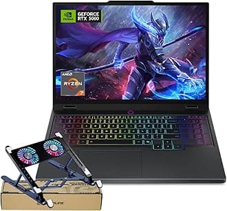 LenovoLegion 5 15AHP10 RTX 5060 Pro Gaming Laptop,15.1 OLED WQXGA(2560 x 1600) 165Hz, AMD Ryzen 7 260(Beats Intel i7-14700), NVIDIA RTX 5060, 64GB DDR5 RAM,4TB SSD, Wi-Fi 7, Bundle PCO Laptop Cooler