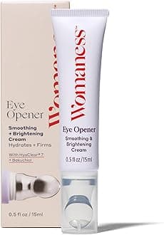 Eye Opener Under Eye Cream for Puffiness - Fine Lines and Dark Circles - Anti-Aging Treatment with Hyaluronic Acid, Bakuchiol Retinol Alternative and Cooling Applicator - 15ml
