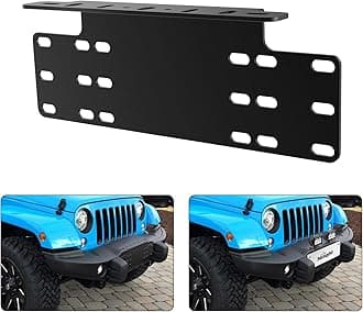Nilight 90044B Universal License Heavy Duty Steel Front Plate Mounting Bracket Holder for Off-Road LED Work Lamps Lighting Bars