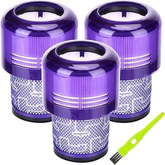Replacement Filters for Dyson V11 Animal, V11 Torque Drive, V11 Extra Vacuum 3 Pack Filters Replacement for V15 Detect V15s Detect Submarine Vacuums Replace Part # 970013-02