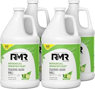 Botanical Disinfectant and Cleaner, Kills 99% of Household Bacteria and Viruses, EPA Registered, Gallon, 4 Pack