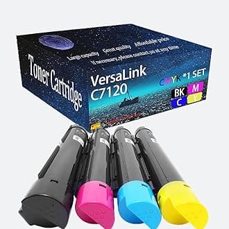 VersaLink C7120 Toner Cartridge Compatible for Xerox VersaLink C7100 C7120 C7125 C7130 Printer. high Printing Page Count 31300 Pages. (CMYK 1SET)