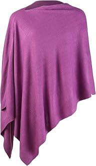 Women Ponchos Sweater Versatile Lightweight Solid Knitted Shawl Wrap Scarf Cape Accessories for Womens
