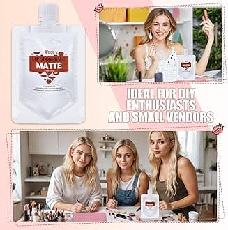 Jcoos 2 Piece Lip Gloss Foundation Matte (100G) Clear, Moisturizing, Glossy, Nonstick Lipstick Oil Primer, DIY Starter Kit