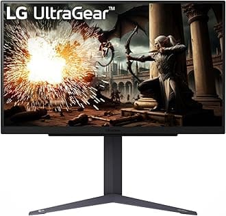 LG UltraGear Gaming Monitor 27GS75Q, 27 inch, 1440p, 180Hz, 1ms Response Time, IPS Display, HDR 10, NVIDIA G-Sync compatible & AMD FreeSync, Smart Energy Saving, DisplayPort, HDMI