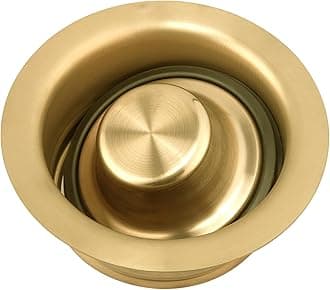 Artiwell Sink Garbage Disposal Flange and Stopper, Universal Flange Fit 3-1/2 Inch Standard Drain Hole, Kitchen Sink Replacement Accessories, Garbage Disposer Kit (Champagne Bronze)