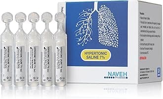 NAVEH PHARMA RSV Hypertonic Saline 7% Diluents in Inhalators (BRONCHIOLITIS) Cystic Fibrosis 24 x 5ml Bronchiectasis