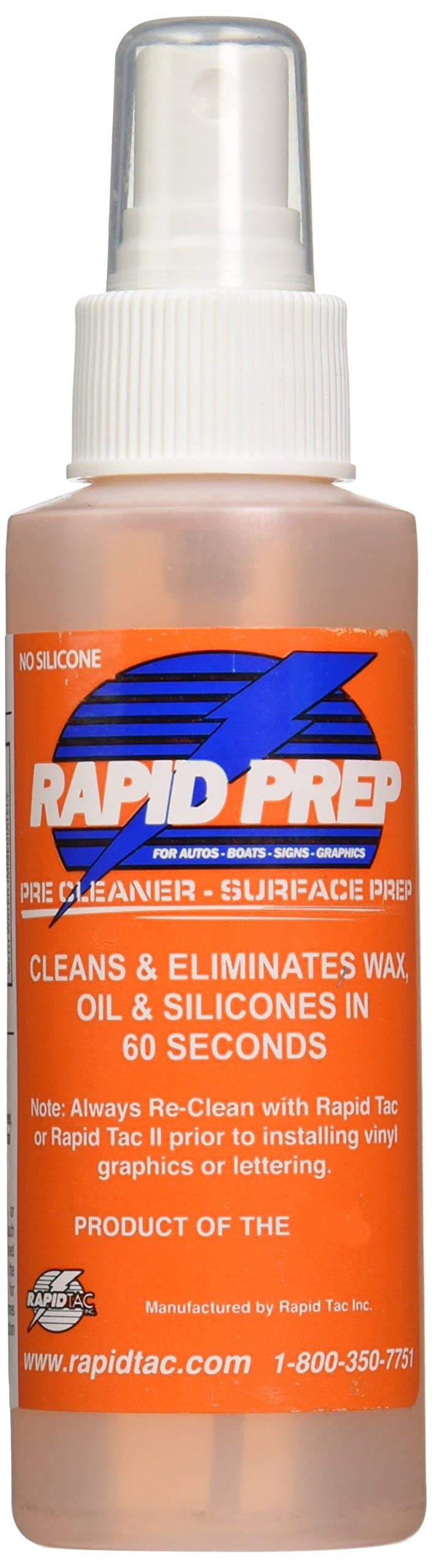 Rapid Prep Surface Cleaner 4 oz | Safe Water Based solution Removes Wax, Grease, Oil & Silicone Non-Flammable Formula Pre-Cleaning Paint, Sign Materials & Glass Before Vinyl Application
