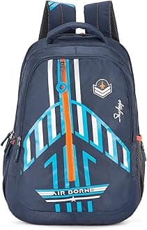 Skybags Casual Backpack 34L with 3 Spacious Compartments, Front Pocket & Built to Last Shoulder Strap | Blue | Riddle