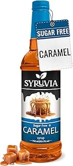 Sugar Free Coffee Syrup, Caramel Flavored Syrup for Drinks, Lattes, and Desserts – 25.4 fl oz