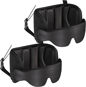 Travel Pillows for Airplanes, Airplane Pillows for Long Flight with Sleep Eye Mask, 2 Pack Travel Pillows for Car Road Trip, FSA HSA Eligible Approved, Stop Bobblehead Travel Essentials, Black