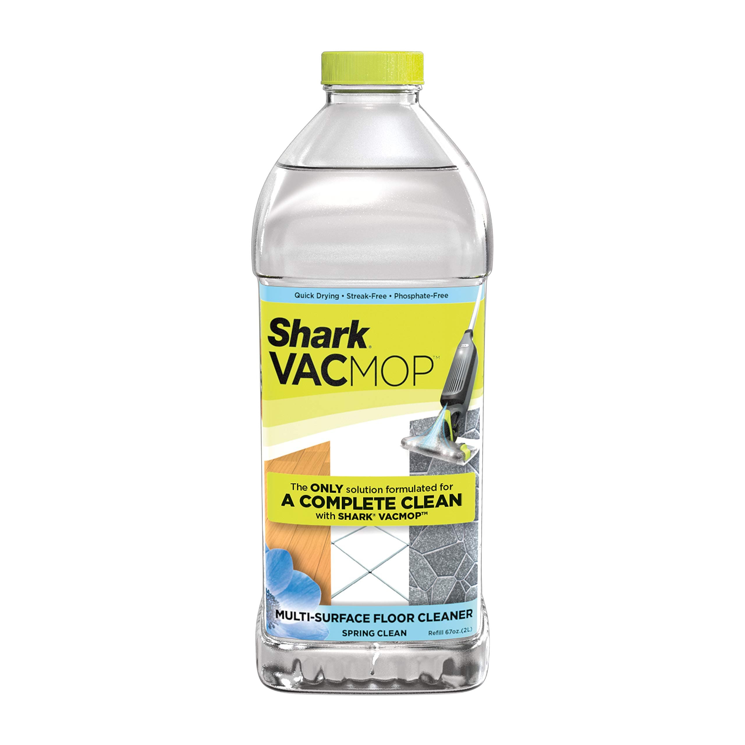 VACMOP Multi-Surface Cleaner Refill 2 Liter Bottle, Spring Clean Scent