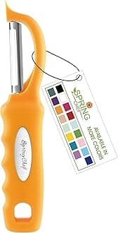 Spring Chef Premium Swivel Vegetable Peeler, Soft Grip Handle and Ultra Sharp Stainless Steel Blades - Perfect Kitchen Peeler For Veggie, Fruit, Potato, Carrot, Apple - Mango