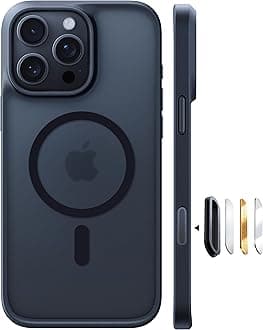 - for iPhone 16 Pro Case Translucent Matte Black | Compatible with MagSafe, Military Grade Drop Protection, Stronger Magnetic, Shockproof Airbag, Camera Control, Color Buttons, Slim Anti-Scratch