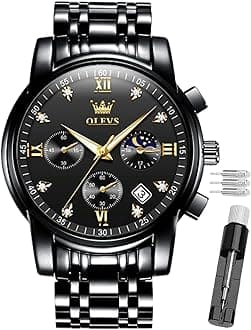 – Male Wrist Watches, Analog Quartz Business Stainless Steel Waterproof Luminous Watches Luxury