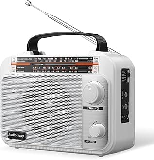 AM/FM/SW1/SW2 Radio Transistor Radio AC or Battery Operated with Best Reception Big Speaker and Precise Tuning Knob with AUX in & 3.5mm Earphone Jack