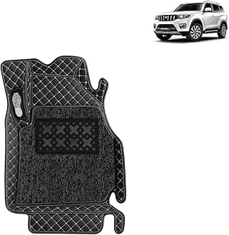 KINGSWAY Accessories Premium 7D Car Floor Mats Only Compatible with Mahindra Scorpio N 6 Seater Year 2022 Onwards All Model, Set of 4 Pcs, 100% Waterproof Luxury 7D Car Foot Mats, Classic Black