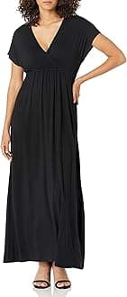 Amazon EssentialsWomen's Faux Wrap Maxi Dress, Large Size