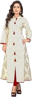 Vaikunth Fabrics Women's Cotton A-Line Kurti (86VFKU-015)