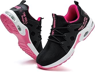 Steel Toe Shoes for Women Indestructible Safety Work Shoes Air Cushion Lightweight Breathable Utility Sneakers Puncture Proof Slip Resistant Composite Toe Footwear