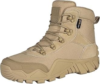 FREE SOLDIER Mens Military Boots mid-top Combat Tactical Boots Lace Up All Terrain Shoes for Hiking, Hunting, Working, Walking, Climbing