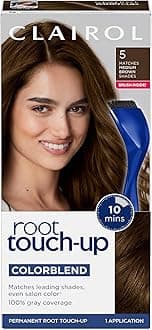 Nice n Easy Root Touch-Up Permanent Color - # 5 Medium Brown for Women - 1 Application Ha