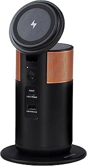 Duracell M100 Portable Charging Hub – 92W Charger for Laptops & Tablets, Wireless Charging for Cell Phones & Earbuds – Light & Compact Power Bank Station w/ USB-C & USB-A Ports, Charging Dock