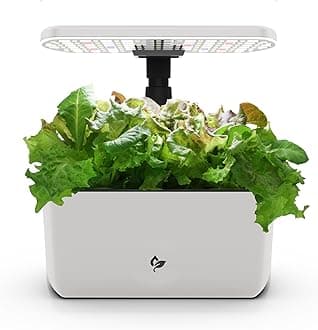 Harvest 2.0, Indoor Garden Hydroponic System with LED Grow Light, Holds up to 6 Pods, Cream