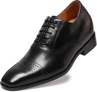 CHAMARIPA Height Increasing Shoes Tall Mens Shoes Elevator Shoes Make You 2.76 inches Taller-K6531 Black
