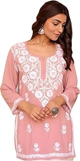 Sidhidata Women Rayon Regular Stylish Kurti with 3/4 Sleeves & Beautiful Neck Embroidery Ideal for Casual Office Wear & Everyday Comfort (Kurti Angell)