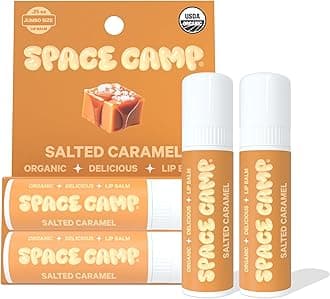 Wellness Jumbo Lip Balm - Salted Caramel Organic Flavored Balm (2 Pack)