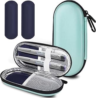 MOSLA Insulin Cooler Travel Case for Diabetic Organize Medication Insulated Cooling Bag with 2 Ice Packs for Insulin Pens and Other Diabetic Supplies