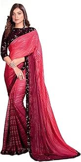 Pratham BlueWomen's Silk Saree With Blouse Piece