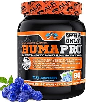 ALR Industries HumaPro Essential Amino Acid Formula | EAA Protein Supplement | Supports Muscle Recovery & Performance | Vegan, Gluten Free | | 90 Servings (Blue Raspberry)