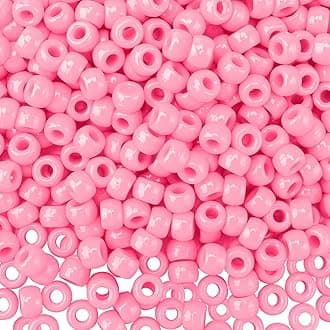 1100pcs Pony Beads,Friendship Bracelet Beads Kit,Bead for Jewelry Making Bracelets Making,Pink Cute Hair Bead for Crafts,Bulk,Jewelry Necklace Keychain Charms Making Supplies