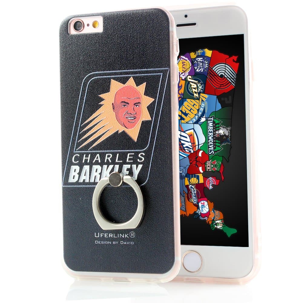 Uferlink Custom painting Hard Plastic Case cover for iphone 6 6s plus 4.7 5.5 inch with 360℃ Rotating Ring Grip Stand Holder Kickstand [ Creative Logos ] (PHO4.7)