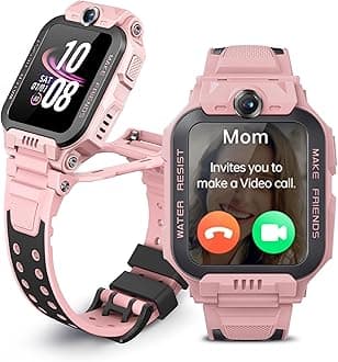 imoo Kids Watch Phone Z7 [4G Cellular + GPS + Health], 4G Smartwatch, HD Video & Voice Call, GPS Enabled with 14 Days Historical Track, Kids Emotion Detector, HeartRate, Body Temp., SPO2 (Pink)