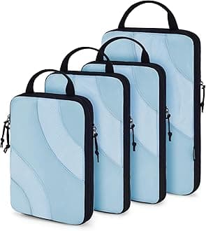 BAGSMART Compression Packing Cubes, 6 Set/4 Set/2 Set Travel Packing Cubes for Carry on Suitcases, Compression Suitcase Organizers Bag Set & Travel Cubes for Luggage, Lightweight Packing Organizers
