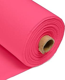Bright Pink 100% Cotton Plain Fabric – 60 Inch 150cm Wide 150GSM Material - Sewing, Dressmaking, Quilting, Curtain Linings, Pillowcases & Totes by Discount Fabrics LTD - 1Metre