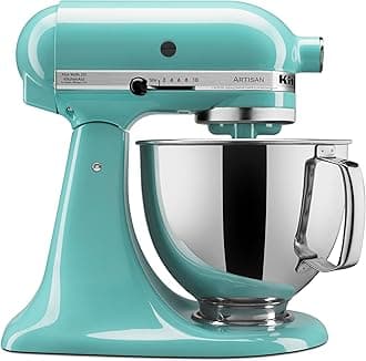 Artisan Series 5 Quart Tilt Head Stand Mixer with Pouring Shield KSM150PS, Aqua Sky