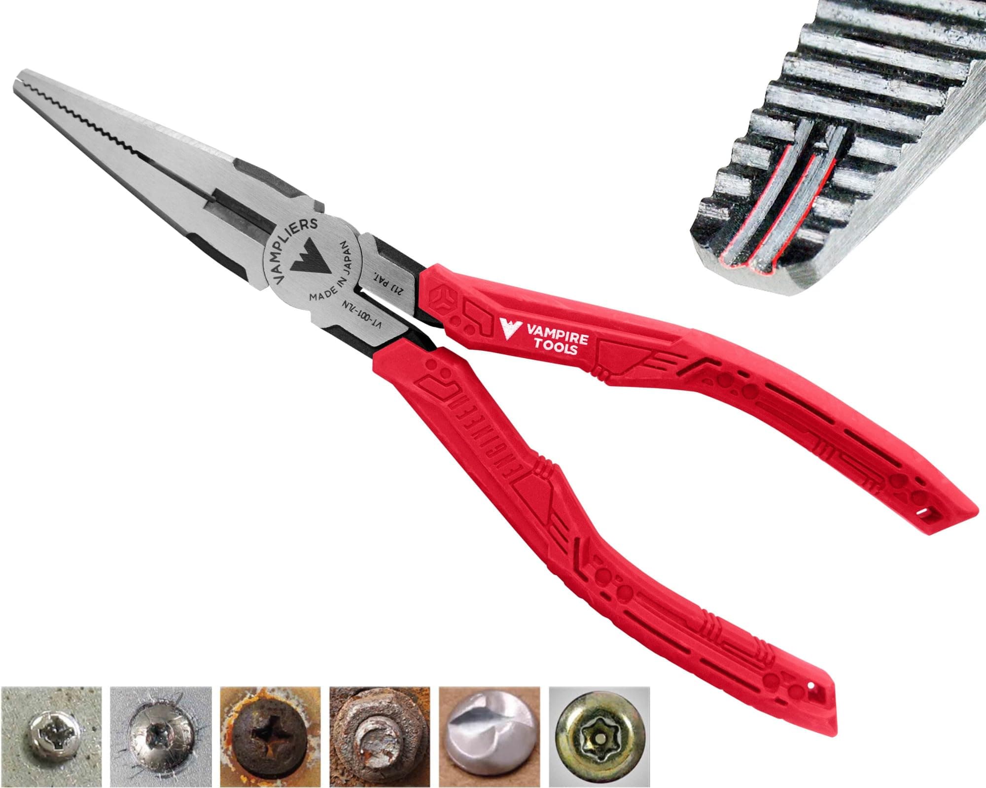 7.5" Long Nose Screw Extractor Pliers