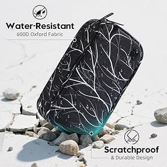 ALLCAMP OUTDOOR GEAR Insulin Cooler Travel Case Diabetic Medication Cooler with 4 Ice Pack - Medical Cooler Bag Portable and Reusable Black White(9X 4.72x 3.14 inches)